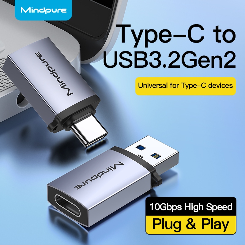 ⚡Mindpure⚡อะแดปเตอร์ USB 3.0 3.1 Type C เป็น USB 3.2 Gen2 อะแดปเตอร์ USB C OTG 10Gbps