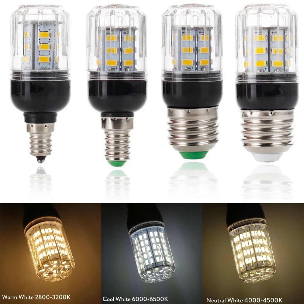 E27 E26 E12 E14 หลอดไฟข้าวโพด LED SMD 5730 27LEDs Super Bright โคมไฟตั้งโต๊ะโคมไฟสปอตไลท์สําหรับบ้านในร่ม