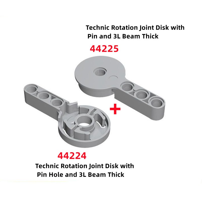 2 ชุด 44224+44225 Technic Rotation Joint Disk พร้อม Pin Hole Brick Parts MOC อนุภาคขนาดเล็กใช้งานร่วมกับ Building Blocks อุปกรณ์เสริมเด็กประกอบของเล่น – โปรปัง