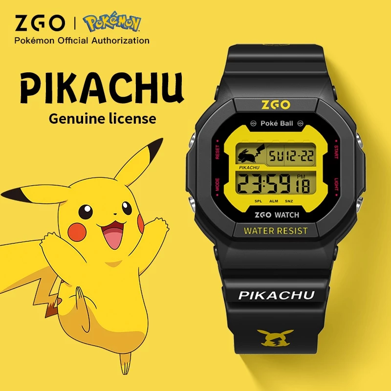 ZGO x Pokémon นาฬิกาเด็ก ลายปิกาจู นาฬิกาเด็กผู้ชายกันน้ำ100% เรืองแสง เหมาะเป็นของขวัญ นาฬิกาเด็กผู้ชาย 866