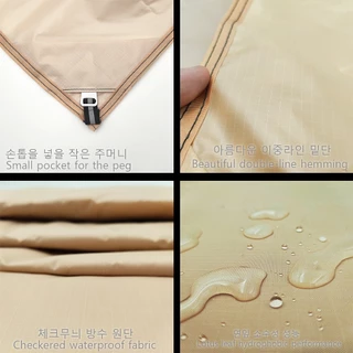 แผ่นปูพื้นปิกนิก พร้อมหมุด กันน้ํา แบบพกพา ขนาดใหญ่ 240x210 สําหรับตั้งแคมป์กลางแจ้ง