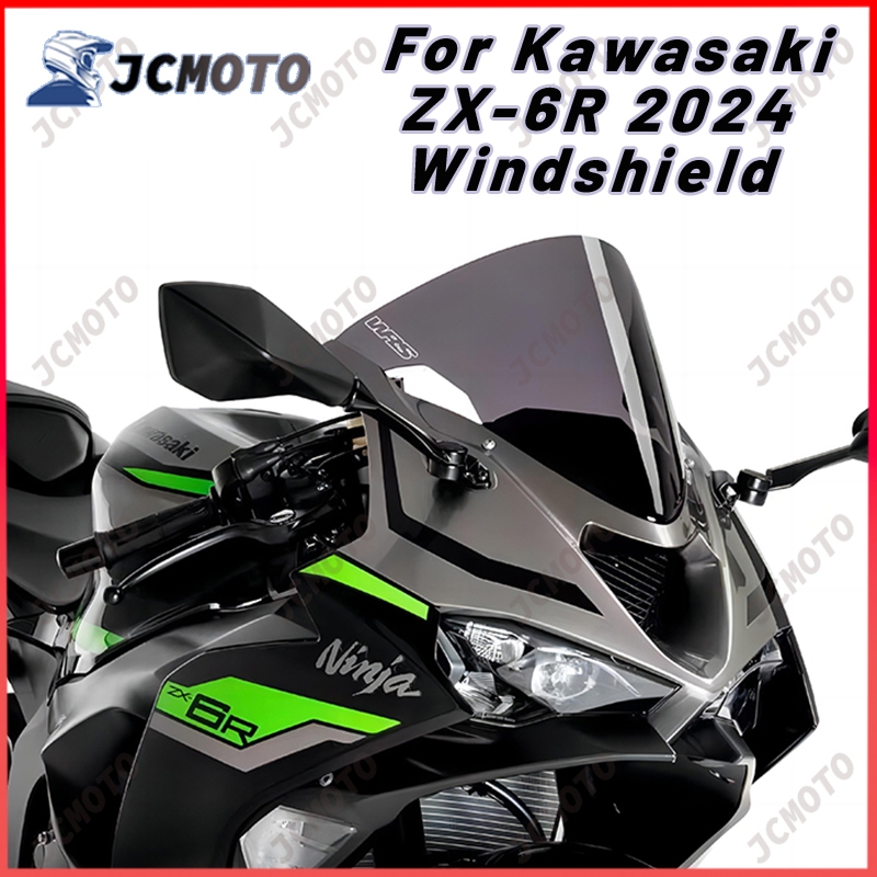 สําหรับ Kawasaki ZX6R ZX-6R ZX 6R 2024 2025 กระจกรถจักรยานยนต์กระจกบังลม Shield Protector