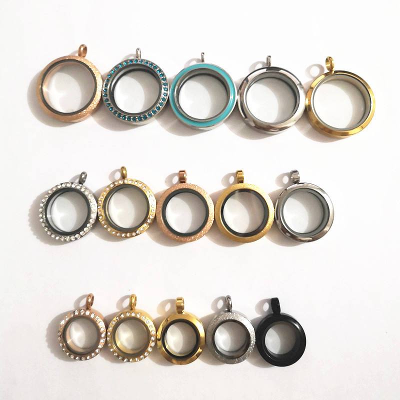 Diy 20 มม./38 มม.316L ลอย Locket หน่วยความจําแก้วจี้สร้อยคอสแตนเลส Locket Charm เครื่องประดับ