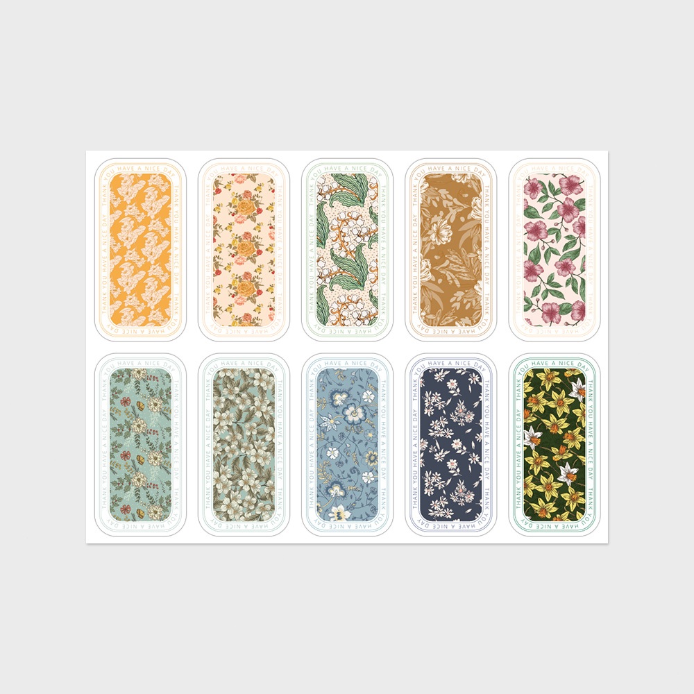 100 ชิ้น/แพ็ควินเทจลายดอกไม้ขอบคุณสติกเกอร์สี่เหลี่ยมประณีตป้ายปิดผนึกแพคเกจของขวัญสติกเกอร์ตกแต่ง