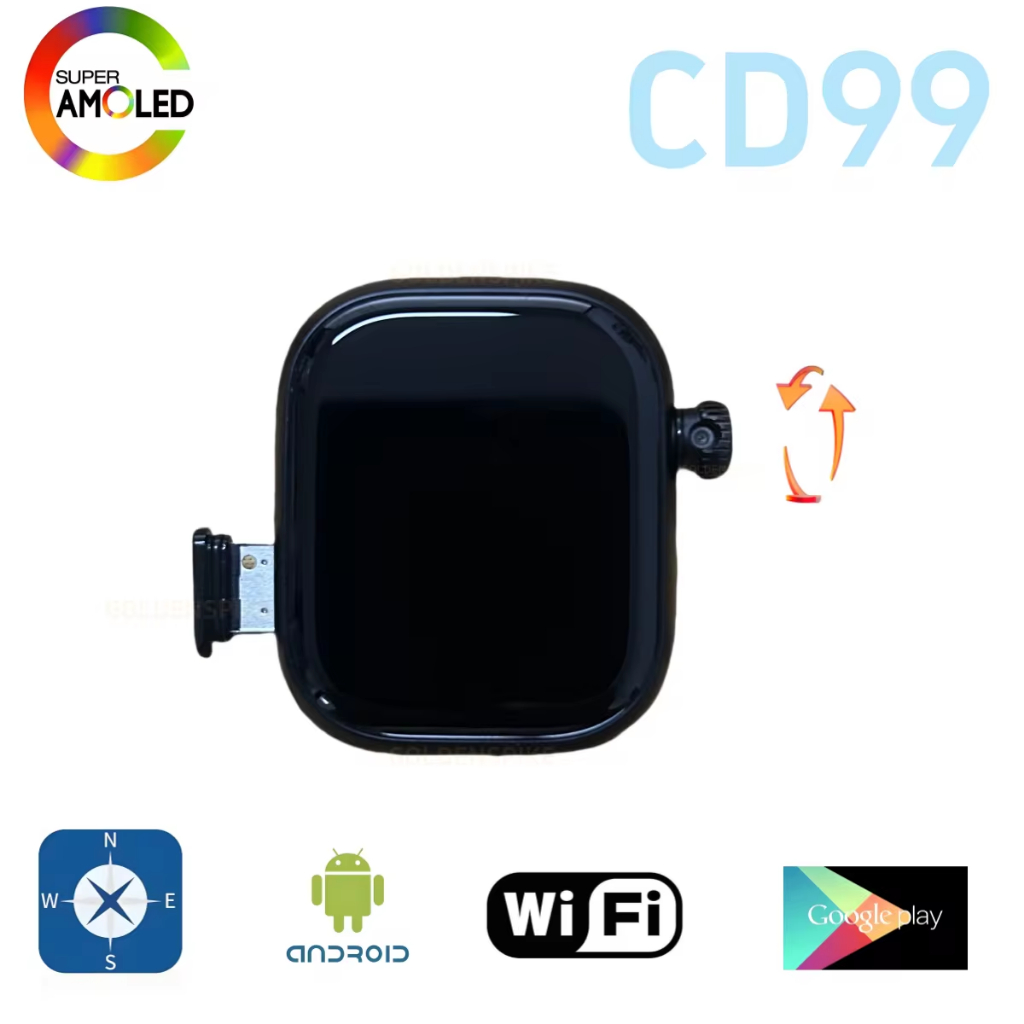 Cd99 สมาร์ทวอท์ช S9 Series Android พร้อมกล้อง 4G/5G GPS WIFI เข็มทิศ 2.26 นิ้ว 490*580 Amoled 128GB 