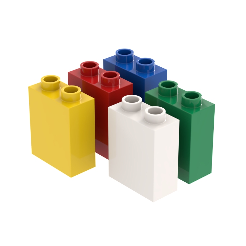 Duplo อิฐบล็อกตัวต่อ 1x2x2 สีสุ่มของเล่นเด็กเด็กสร้างสรรค์อนุภาคขนาดใหญ่ DIY MOC