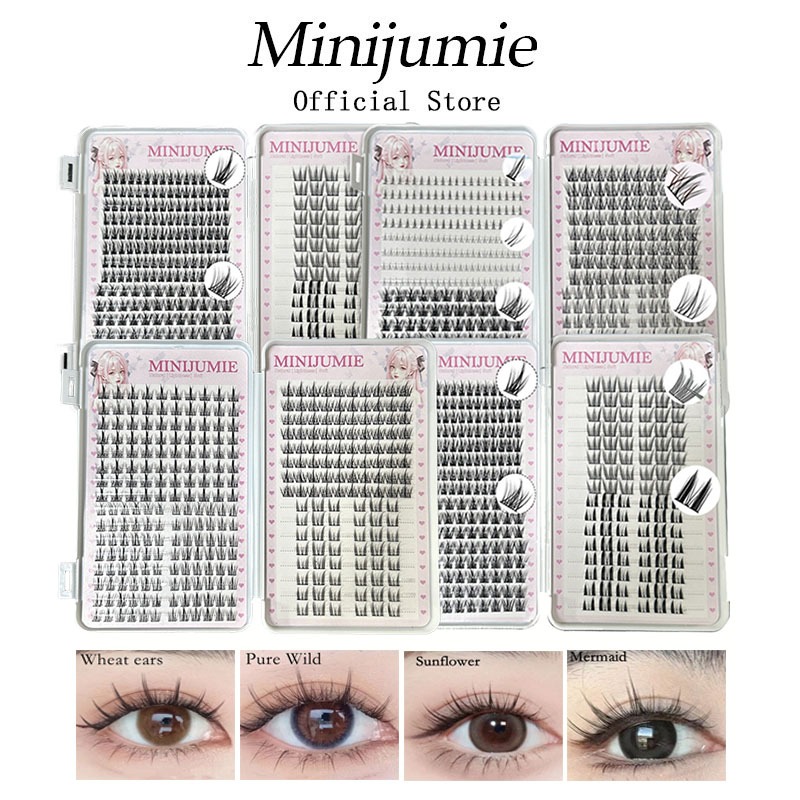 Minijumie 32 แถวความจุขนาดใหญ่ lazy trilogy ขนตาปลอม แบ่งส่วนหนังสือขนตาส reusable book 10-13 มม