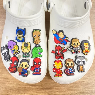 Marvel Shoe Charms ของตกแต่งการ์ตูน อุปกรณ์ PVC 55 สไตล์พร้อมปุ่ม