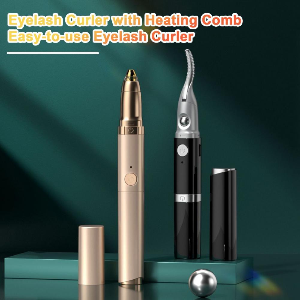 Electric Eyelash Curler Eyebrow Trimmer USB ชาร์จแบบพกพา 2-in-1 Multifunctional Heated Eye Lashes Curling เครื่องมือ