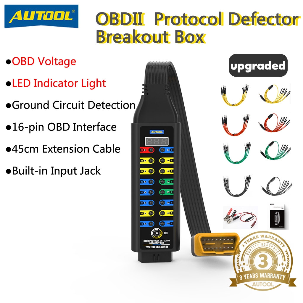 Autool OBD II เครื่องตรวจจับโปรโตคอล และกล่องแยกสัญญาณ obd2 DY29 สําหรับรถยนต์