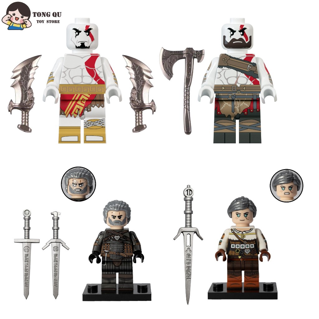 God of War Minifigures The Witcher Building Block ตุ๊กตาสะสมของขวัญวันเกิดของเล่น