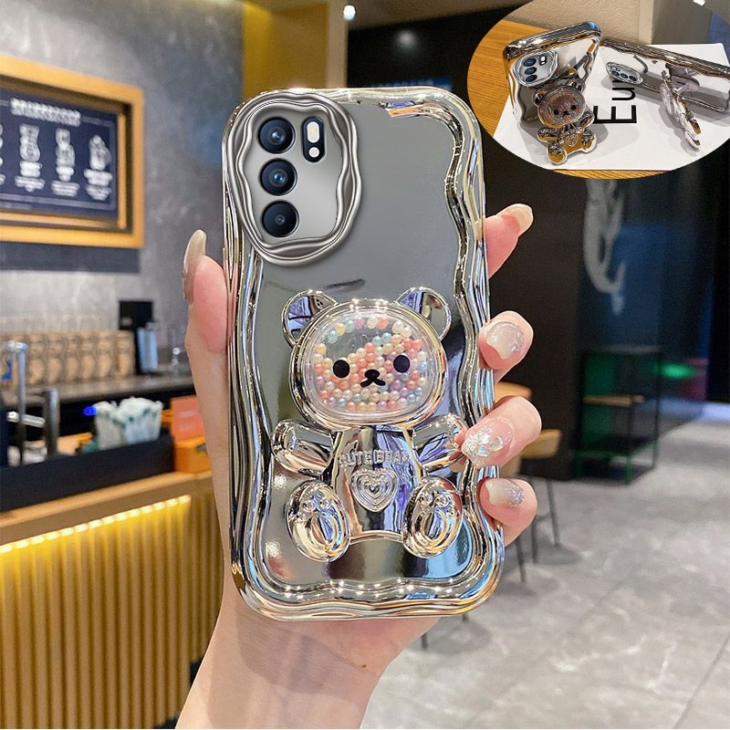 สําหรับ Huawei Nova 9 7i 12S 11 10 7 SE 12i Y70 Y72 Y9 Prime 2019 Mate 50 30 P30 P50 P60 Pura 70 Pro เคสโทรศัพท์ผู้ถือหมีน้อยนุ่ม