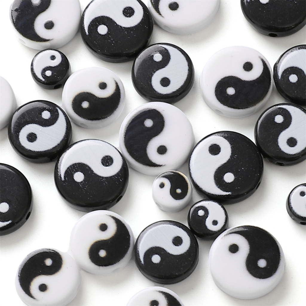 5 ชิ้น/แพ็ค Tai Chi Lightning ลูกปัดอะคริลิคลูกปัด Lucky อุปกรณ์เสริม DIY Handmade Lucky เครื่องประดับอุปกรณ์เสริม