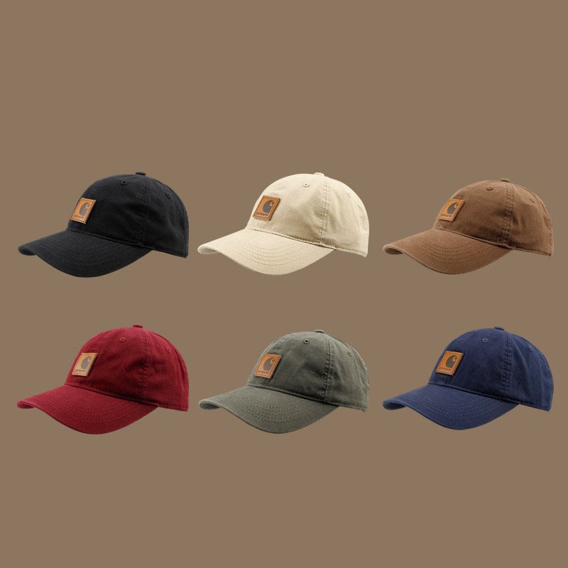 CARHARTT หมวกเบสบอลย้อนยุคเทรนด์แฟชั่นหมวกคู่หลากสีให้เลือกสำหรับผู้ชายและผู้หญิง