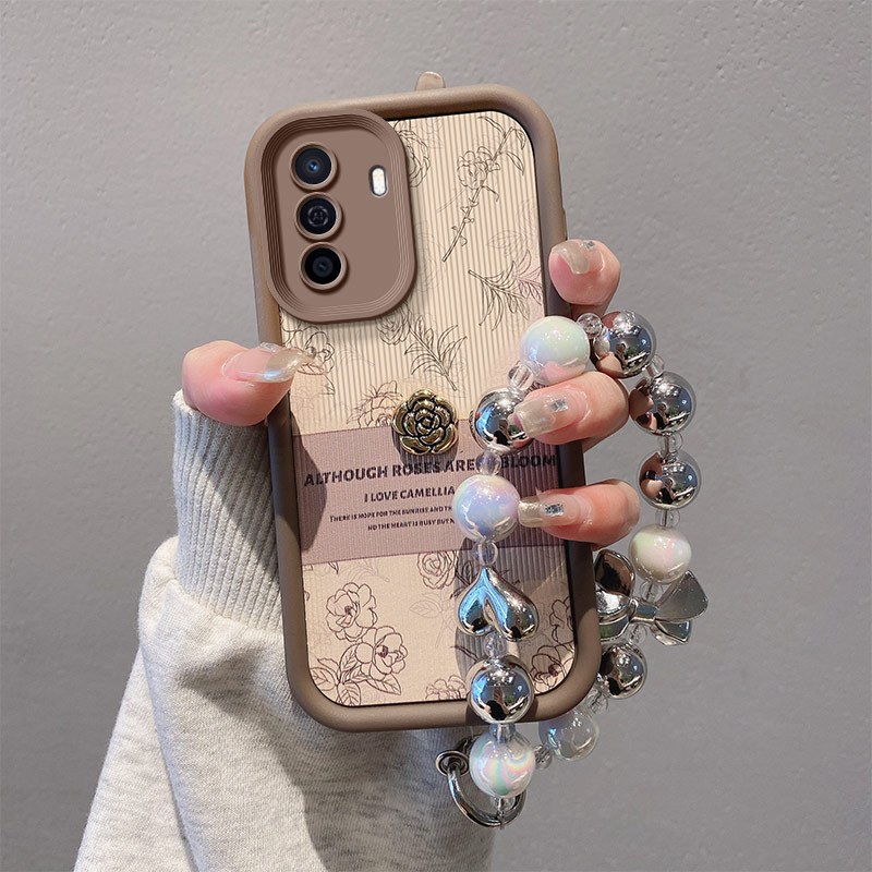 เคสโทรศัพท์ป้องกันการหล่น Retro Rose เคสหนังซิลิโคนเคสโทรศัพท์เหมาะสําหรับ Huawei Enjoy 50/Nova Y70 Plus/Nova Y70/Nova Y71