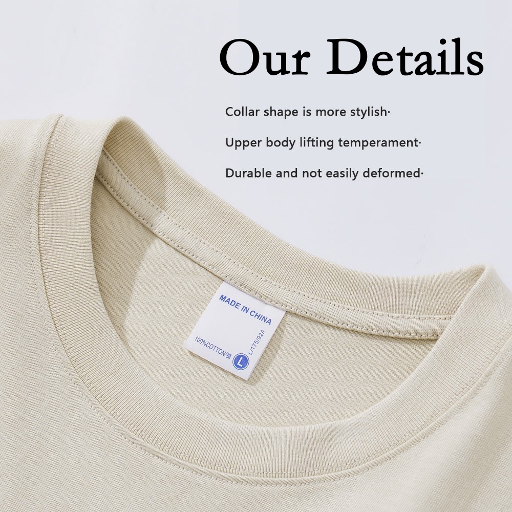 เสื้อยืด เสื้อยืดแขนสั้น คอกลม เสื้อเชิ้ตแขนสั้นสีขาว สไตล์มินิมอล T shirt - รูปที่ 6