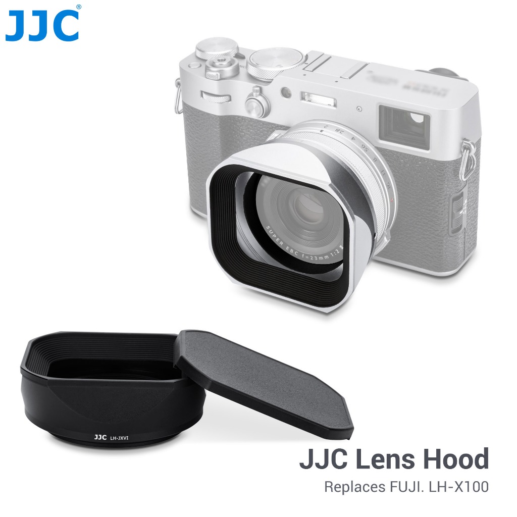 JJC Fuji Lens Hood เลนส์กล้องสําหรับ X100VI X100V X100F พร้อมอะแดปเตอร์กรองแหวนอุปกรณ์เสริมเลนส์