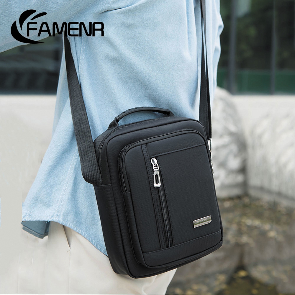 Famenr กระเป๋าสะพายข้างผู้ชาย กระเป๋าสะพายไหล่ กระเป๋าคาดเอว อเนกประสงค์ แฟชั่นสําหรับผู้ชาย