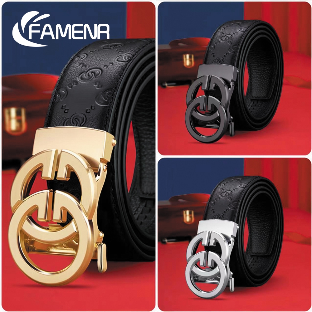 FAMENR เข็มขัดหนัง ผู้ชาย รับประกันคุณภาพสินค้า เข็มขัดผู้ชาย คลาสสิก Belt เข็มขัด