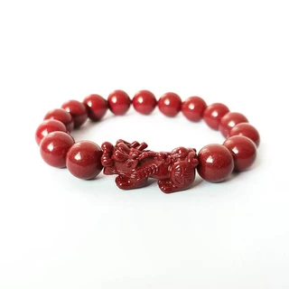 Blessed Cinnabar สร้อยข้อมือลูกปัด Pixiu สร้อยข้อมือ Unisex สีม่วงทองทราย Piyao สร้อยข้อมือดีเพื่อสุขภาพการไหลเวียนโลหิต กําไลลูกปัด