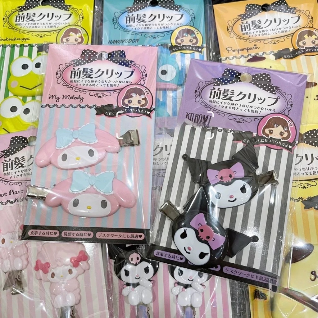 Sanrio แบบคลาสสิก กิ๊บติดผม Kitty-Cinnamoroll-Kuromi-PomPom-MyMelody เครื่องประดับศีรษะน่ารัก กิ้บ