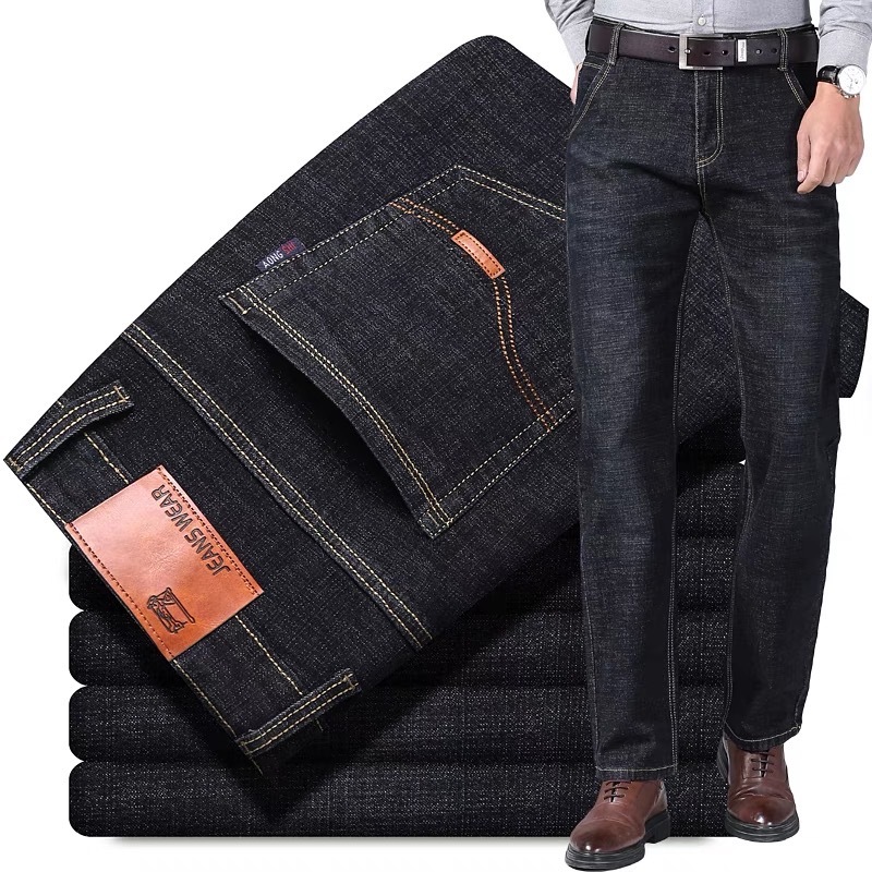 Ready Men Slim Fit Jeans Stretching Best Fabric Jeans กางเกงยีนส์คุณภาพระดับพรีเมียม สีดําและสีน้ําเงิน