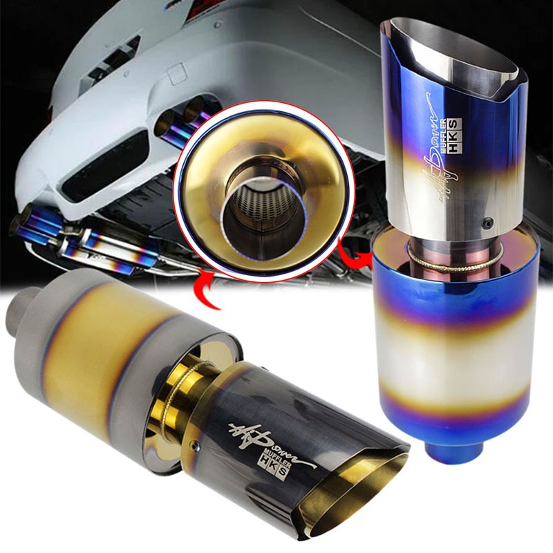 【MYJX】Universal สแตนเลส Exhuast Tip สําหรับ HKS Racing Exhuast ท่อ Inerface 48 มม.ท่อไอเสียท่อไอเสียรถยนต์ท่อหาง