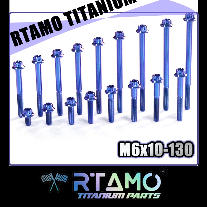 RTAMO Titanium Gr5 M6(#10)x10-130L 12D Xmax Forza คลัตช์ ปั๊มน้ำ ฝาครอบเครื่องกำเนิดไฟฟ้า