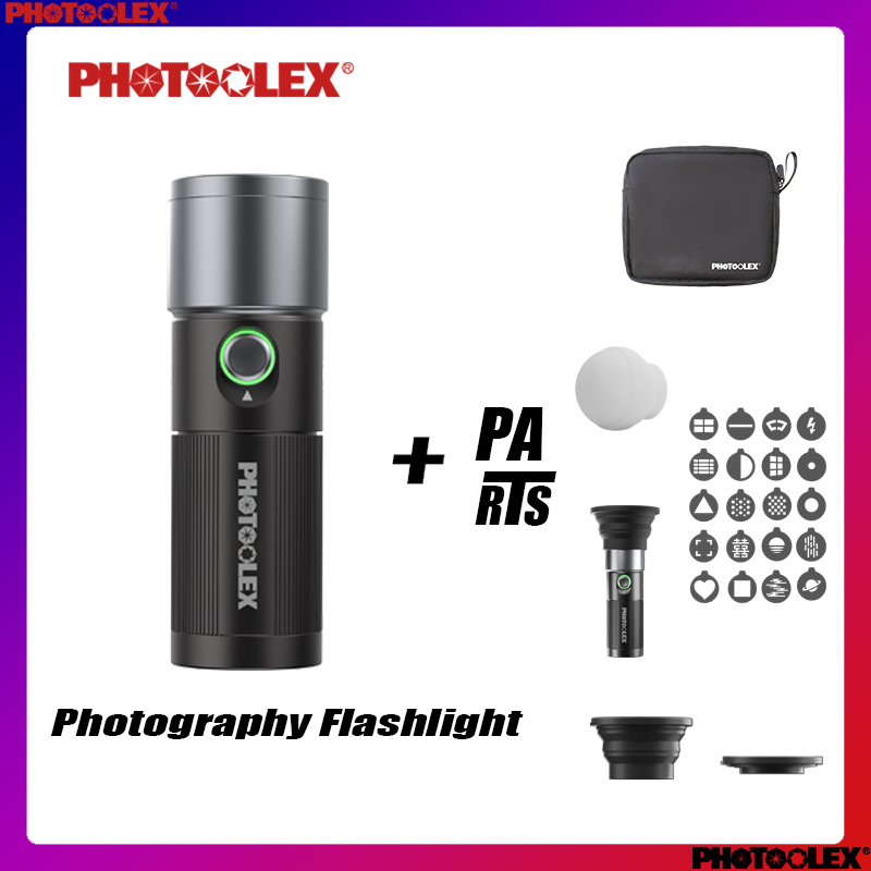 PHOTOOLEX อย่างเป็นทางการใหม่ออกสี่สีไฟฉายถ่ายภาพชุด 10W 10pcs Scenes Gobos