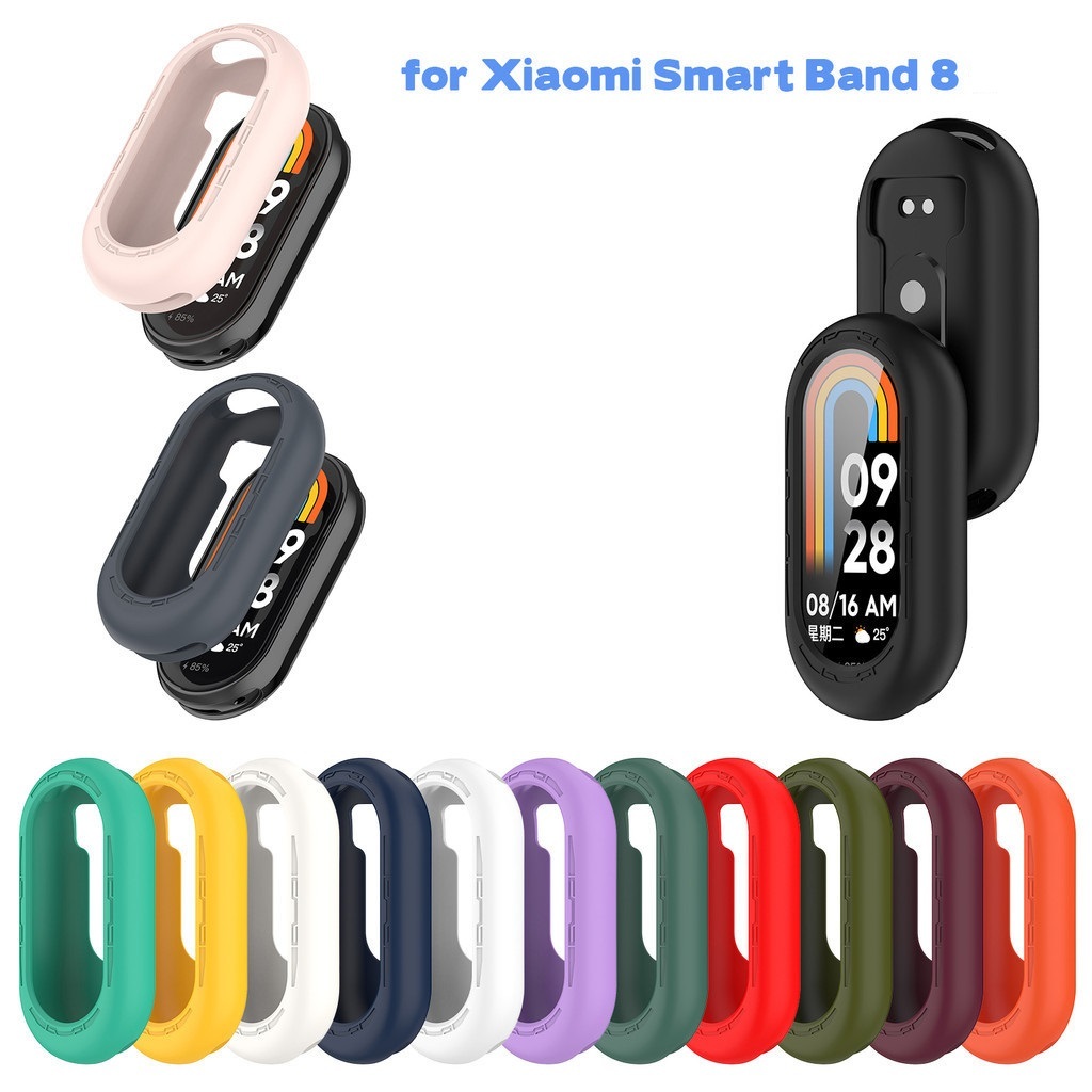 Xiaomi Mi Band 9 8 Soft TPU Case Cover สําหรับ Miband 8/9 NFC Candy Color Slim Watch Screen Protector