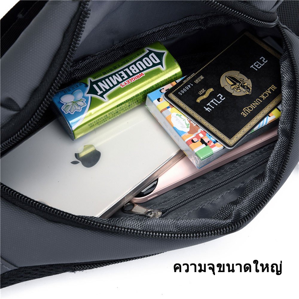 FAMENR【พร้อมส่ง】กระเป๋าคาดเอว ราคาถูก กระเป๋าคาดอก กระเป๋าสะพายข้าง 4 ช่องซิป