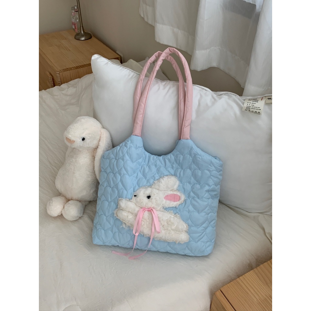 Bentoy Milkjoy Girls South Korea Heart Soft Shoulder Bag Tote Bag อุปกรณ์เสริม