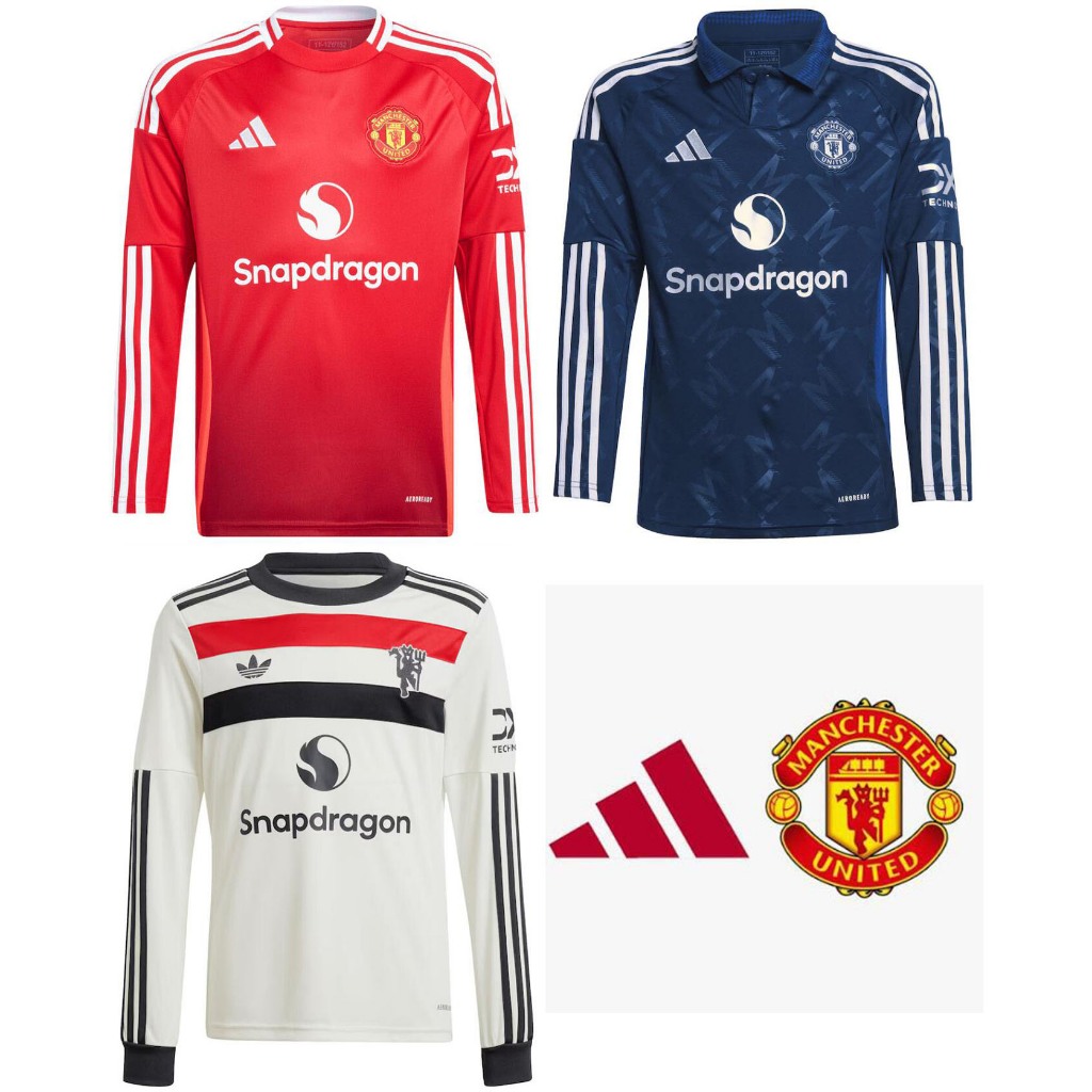 [รุ่นแฟน]24/25 เสื้อแข่งแมนยูเหย้าและที่สาม แขนยาว#MARTINEZ#RASHFORD#B.เฟอร์นันเดส