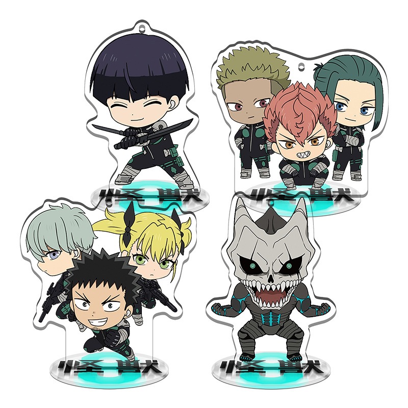 อะนิเมะ Kaiju No. 8 น่ารักขนาดเล็กอะคริลิคตุ๊กตาพวงกุญแจ SOSHIRO-HOSHINA KAIJU-NUMBER-EIGHT รูปจี้กร