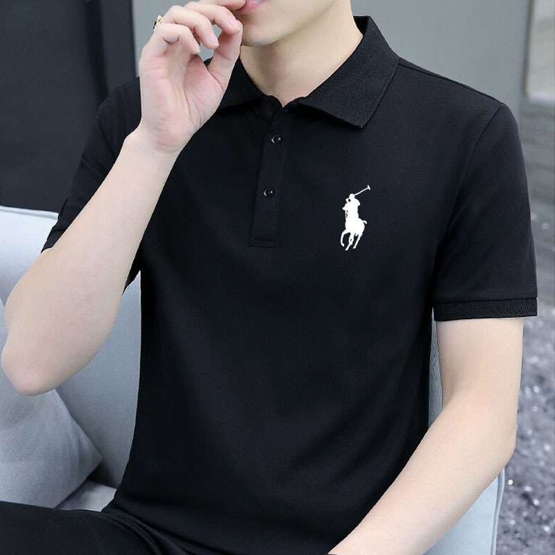 ผู้ชายเสื้อโปโลท็อปส์ลําลองกีฬาเสื้อยืดสํานักงานอย่างเป็นทางการสบายๆธุรกิจแขนสั้นขนาด ม-4เอ็กแอล