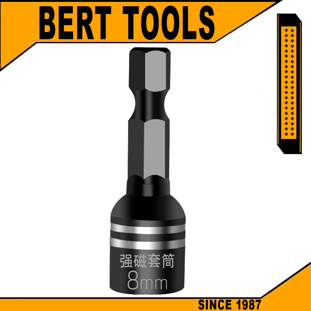 BERT ｜บล็อกยิงหลังคา ลูกบล็อก บล็อกยิงหลังคาเบอร์ 8 1/4" บล็อกยิงหลังคา หัวบล็อกแม่เหล็ก