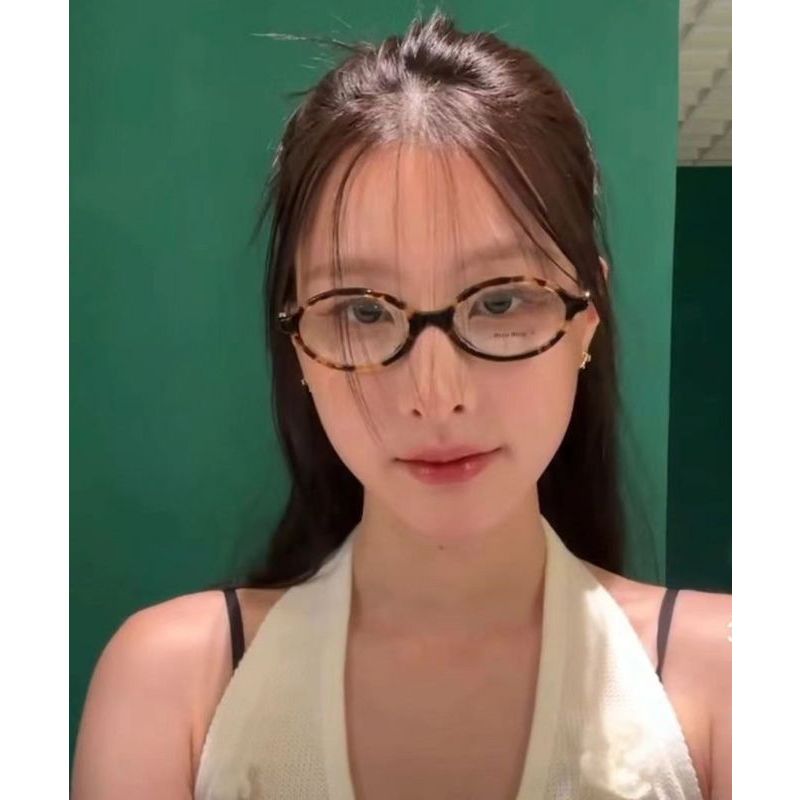 แฟชั่นรูปไข่ขนาดเล็กแว่นกันแดดเซลฟี่แบบสบาย ๆ แว่นกันแดดป้องกันรังสีอัลตราไวโอเลต ยูวี400 - รูปที่ 2