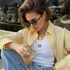 แฟชั่นรูปไข่ขนาดเล็กแว่นกันแดดเซลฟี่แบบสบาย ๆ แว่นกันแดดป้องกันรังสีอัลตราไวโอเลต ยูวี400 - รูปที่ 4