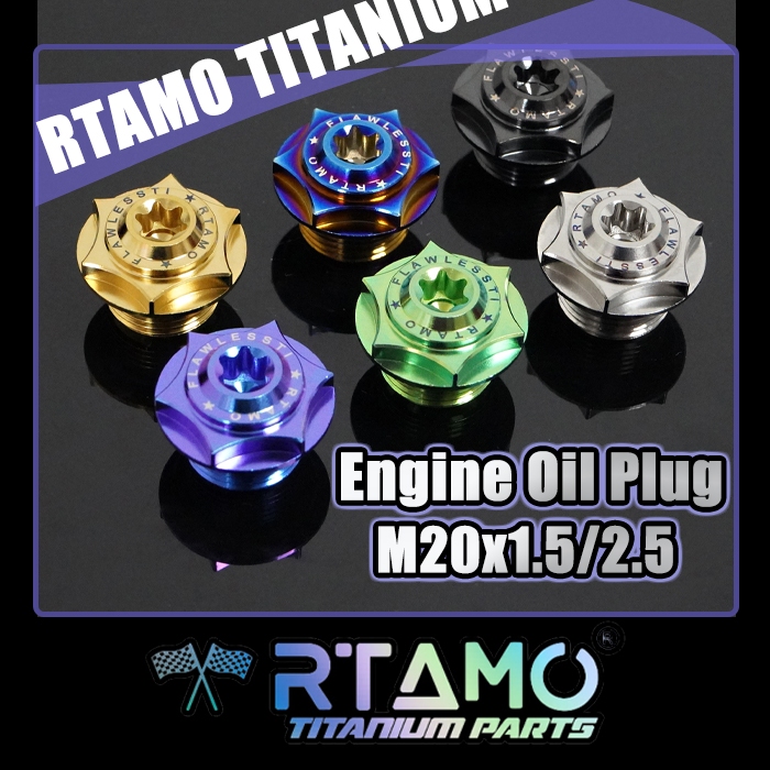 RTAMO ไทเทเนียม Gr5 อุดน้ำมันเครื่อง Forza Xmax Pcx Wave Click Z650 Z900 Honda CBR1000RR