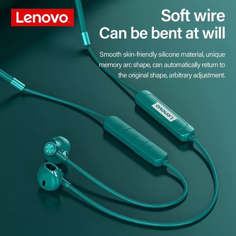 Lenovo SH1 ชุดหูฟังบลูทูธไร้สาย IPX5 พร้อมไมโครโฟน กันน้ํา สําหรับ IOS Android บลูทูธ 5.0