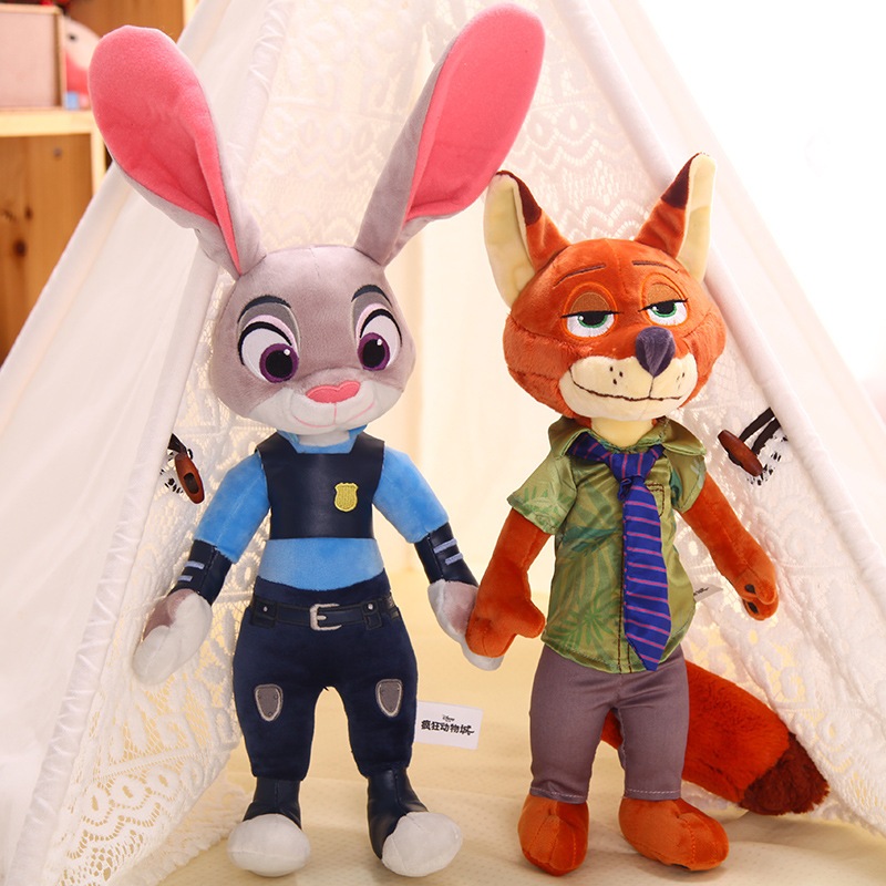 40 ซม.อะนิเมะการ์ตูน Zootopia ของเล่นตุ๊กตา Judy Hopps กระต่าย Nick Wilde Fox ตุ๊กตาของเล่นตุ๊กตาหมอนยัดไส้นุ่มสําหรับเด็กวันเกิดคริสต์มาสของขวัญ