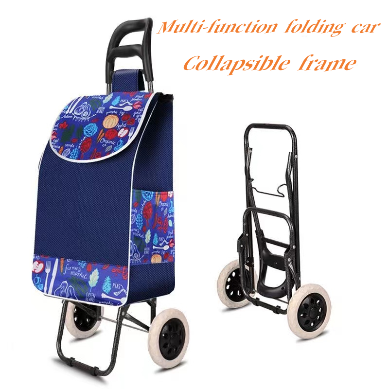 มีสินค้าในสต๊อกFoldable Wheeled Heavy Duty Shopping Trolley Rack Easy Upstairs Folding 手拉车