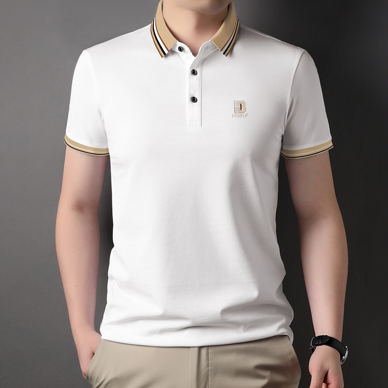 Becoolman-ยอดนิยม ฤดูร้อน ผ้าฝ้ายแท้ แขนสั้น ชาย แฟชั่น เสื้อยืด บางและเบา ลำลอง POLOเสื้อ【M-3XL】