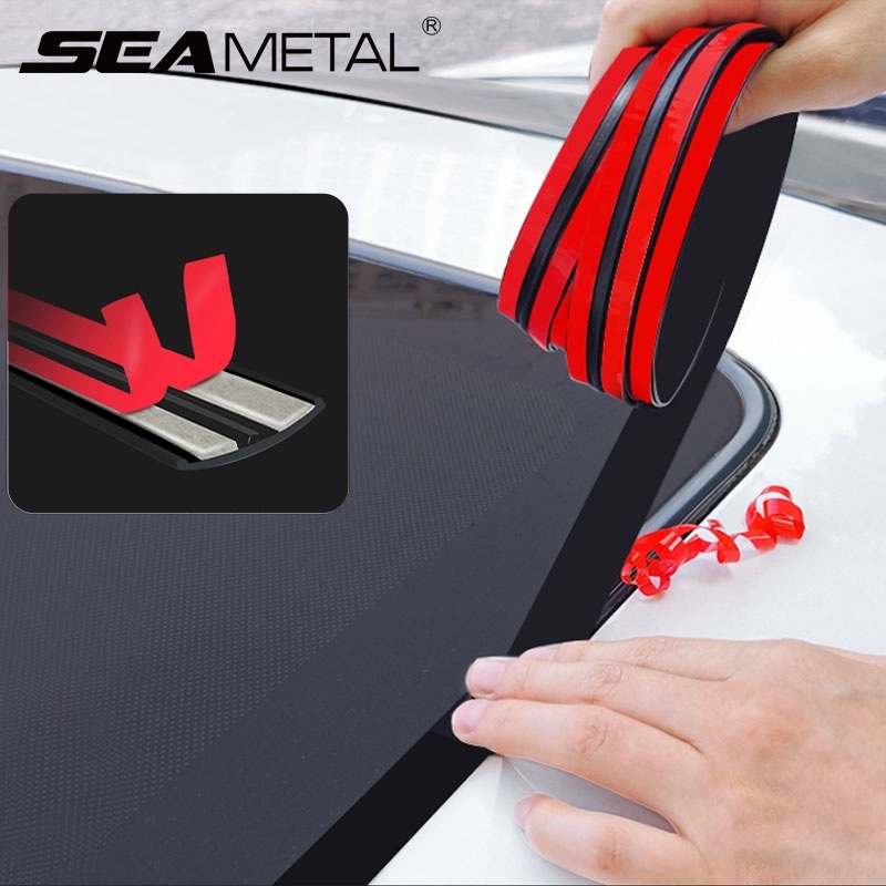 Seametal แถบซีลยางรถยนต์เอียง T ประเภท 27 มม. 4 เมตร Sunroof Sealant สําหรับแถบปิดผนึกกระจกหน้ารถด้านหน้าและด้านหลัง