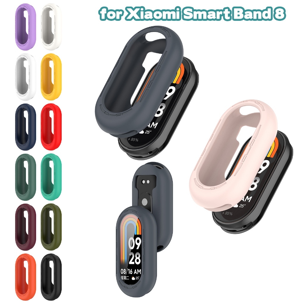 เคสซิลิโคนอ่อนนุ่มสําหรับ เสี่ยวหมี่ Xiaomi Mi band 8 9 Xiaomi Miband 8 9 Xiaomi Smart Band 8 9 กรอบป้องกันเปลือกกันชนป้องกันรอยขีดข่วนกันกระแทก