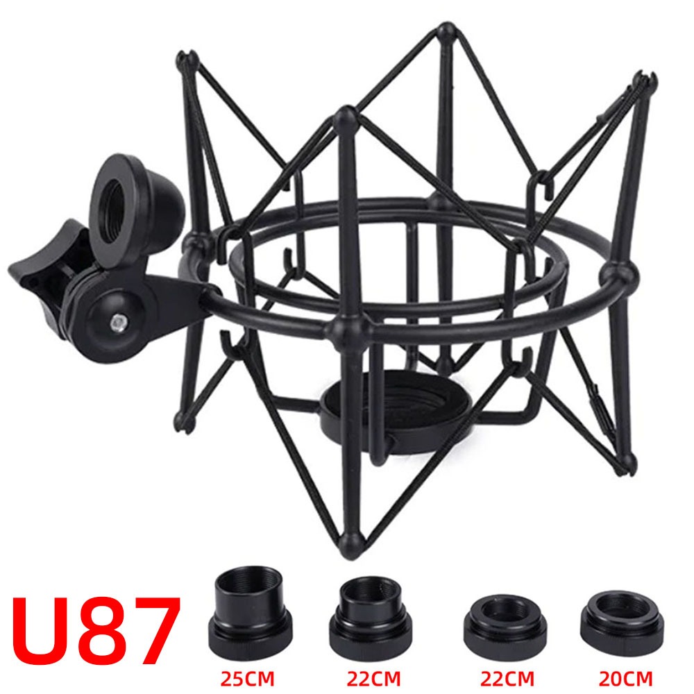1pc Shock Mount สําหรับคอนเดนเซอร์ไมโครโฟน Neumann U87 การบันทึกสตูดิโอเครื่องดนตรี