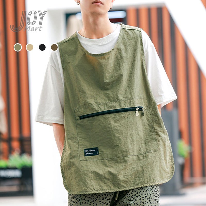 JoyMart Water-Repellent Vestผ้ากันเปื้อนทํางานร้านกาแฟชุดWorkwearสไตล์ผ้ากันเปื้อนQuick-Dryingผ้ากันเปื้อนเสื้อกั๊กผ้ากันเปื้อนครัวชุดร้านอาหารAnti-Foulingกับพ็อกเก็ตสตูดิโอร้านกาแฟ