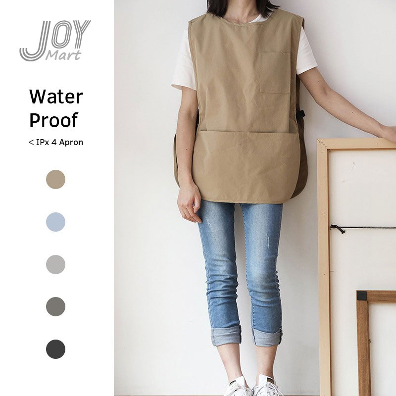 [ติดตามเพื่อรับคูปองส่วนลด] จอยมาร์ท เสื้อไล่น้ําผ้ากันเปื้อนทํางานชุดร้านกาแฟ ชุดทํางาน สไตล์ผ้ากันเปื้อนเสื้อกั๊กผ้ากันเปื้อนครัวชุดร้านอาหารป้องกันการฟ