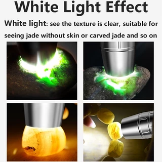 Smilingshark ZYD517 ไฟฉาย led ไฟฉายหยก มืออาชีพ สําหรับการประเมินเครื่องประดับหยก สีเหลือง/สีขาว/สีม่วง Type-C ไฟฉาย สําหรับตรวจสอบธนบัตร และระบุสมบัติ