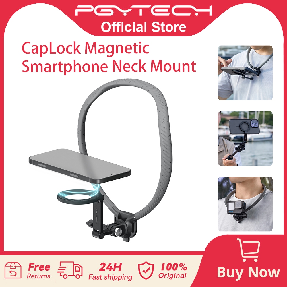 ร้านค้าอย่างเป็นทางการPGYTECH Caplock สมาร์ทโฟนแม่เหล็กคอ Mount -- Quick release สบายแบบพกพานุ่มเหมาะสําหรับ Vlog กล้องโทรศัพท์มือถือกีฬา TRAVEL